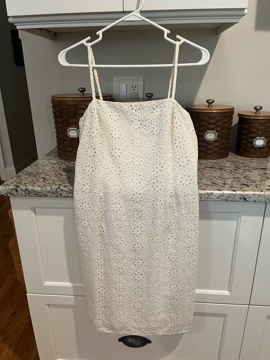 Ann Taylor Dresses & Skirts - Ann Taylor Eyelet Midi Dress with Spaghetti Straps